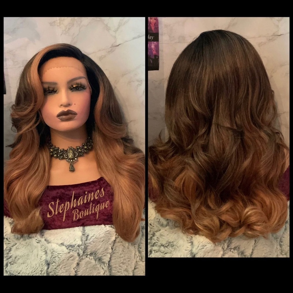 Human Hair blended lace front wig - Picture 5 of 12